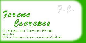 ferenc cserepes business card